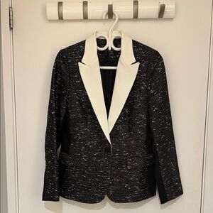 Ivanka Trump Black and White Textured Blazer